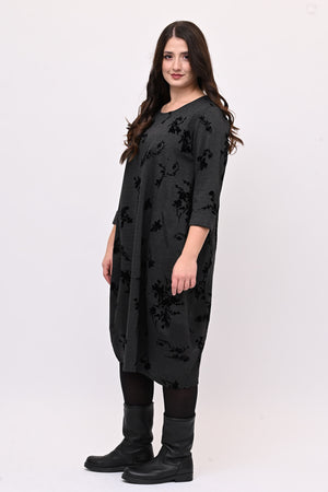 Abito ovetto floccato - Grigio