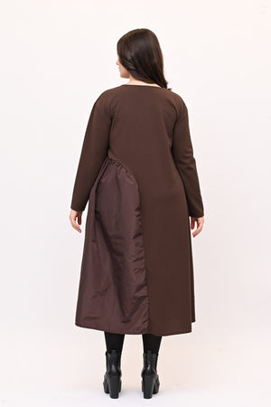 Abito fiore tafta - Moro