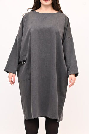 Abito sacchetto piercing - Grigio