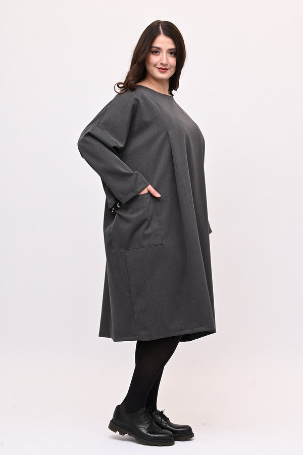 Abito sacchetto piercing - Grigio