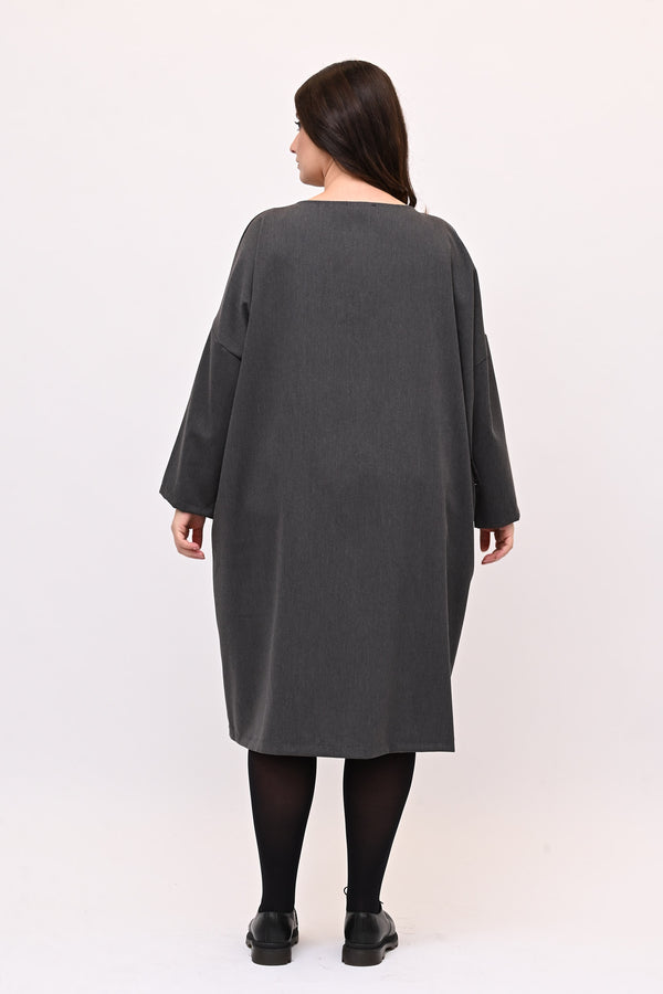 Abito sacchetto piercing - Grigio