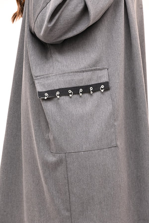 Abito sacchetto piercing - Grigio