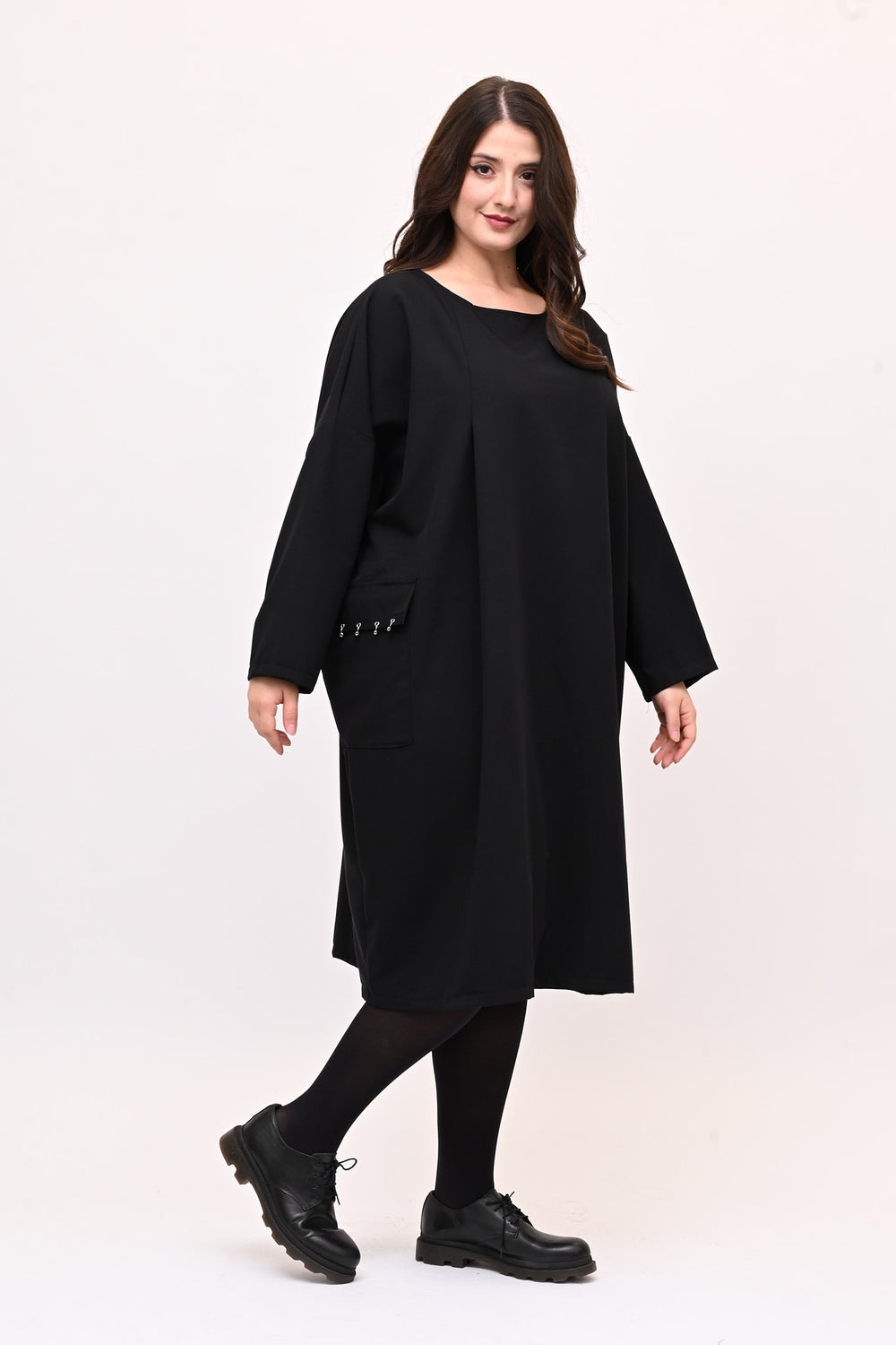 Abito sacchetto piercing - Nero