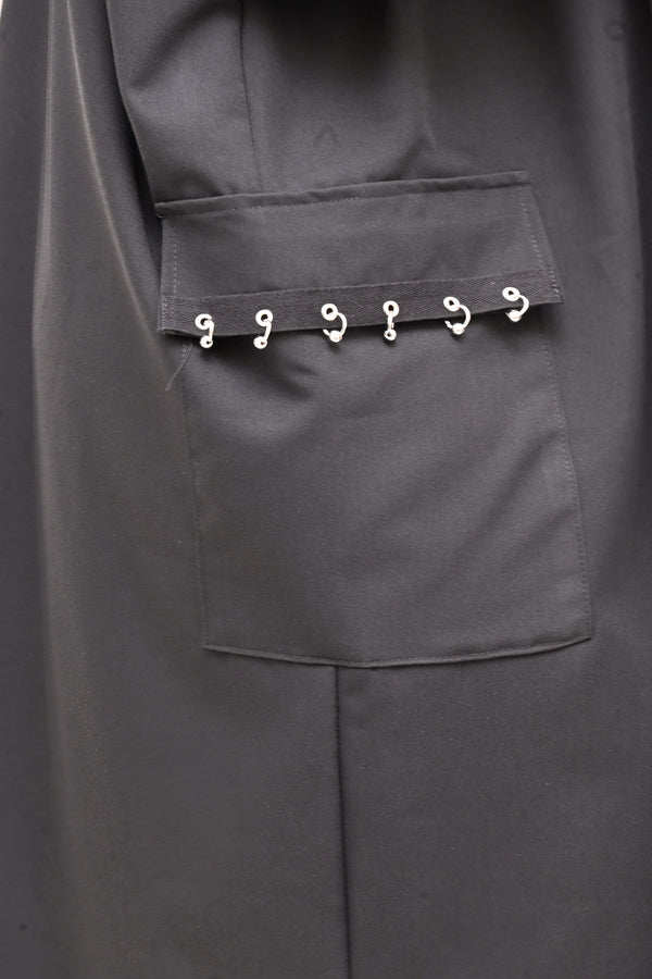Abito sacchetto piercing - Nero
