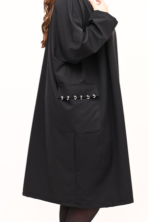 Abito sacchetto piercing - Nero