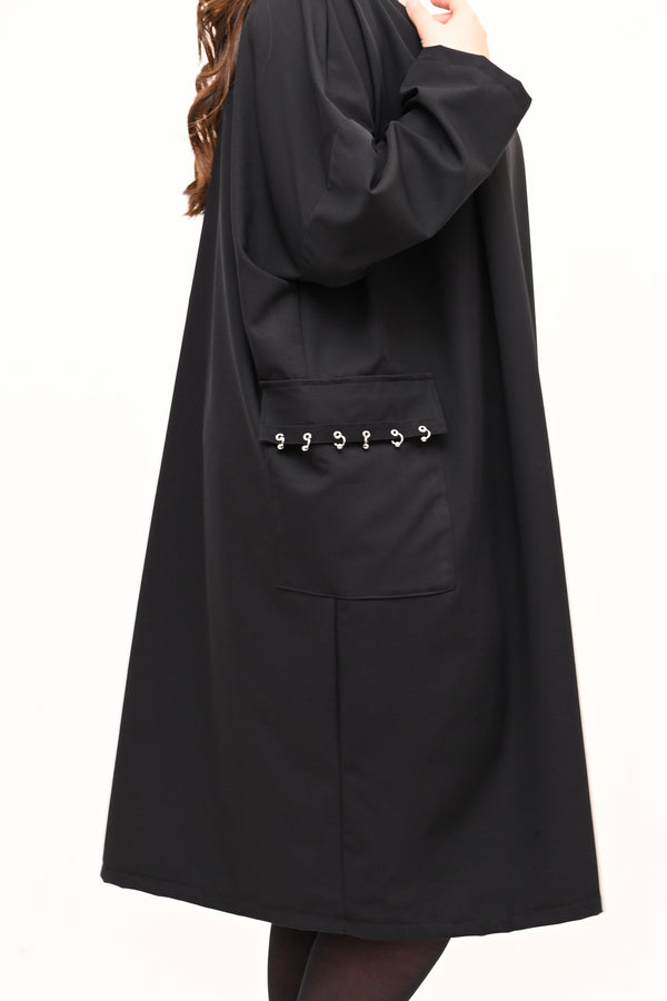 Abito sacchetto piercing - Nero