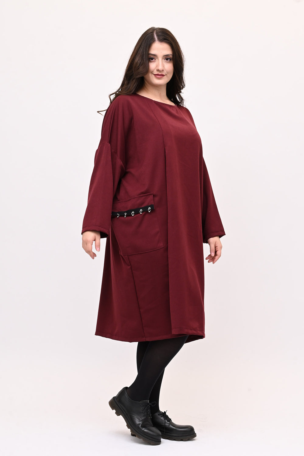 Abito sacchetto piercing - Vino