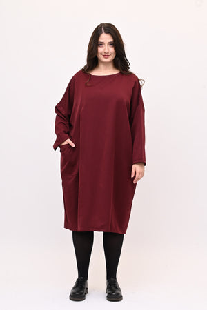 Abito sacchetto piercing - Vino