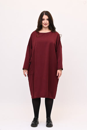 Abito sacchetto piercing - Vino