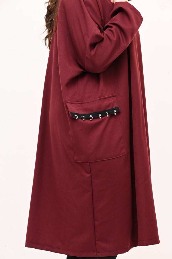 Abito sacchetto piercing - Vino