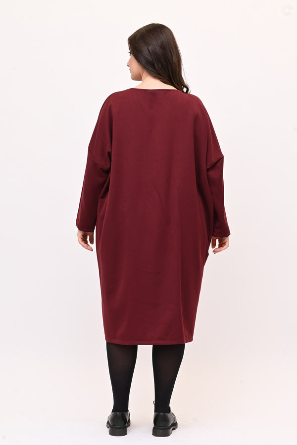 Abito sacchetto piercing - Vino