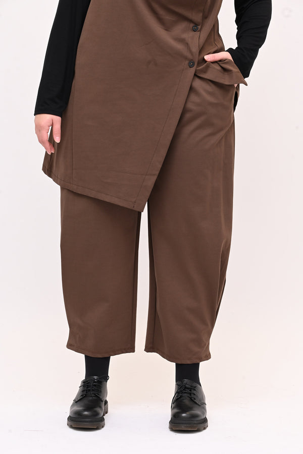 Completo gilet bottoni - Moro