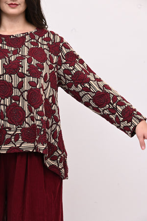 Maglia goffrata bordo - Vino