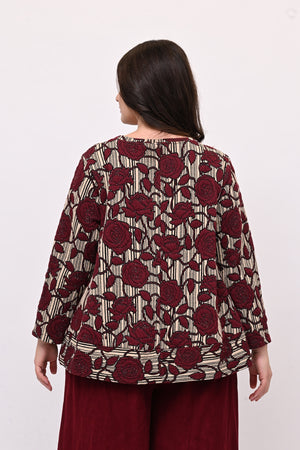 Maglia goffrata bordo - Vino