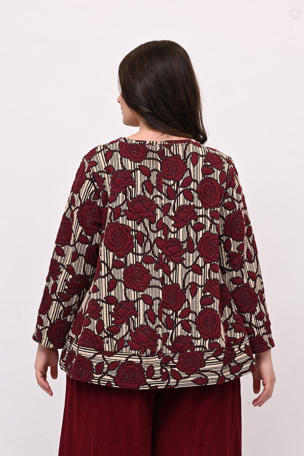 Maglia goffrata bordo - Vino