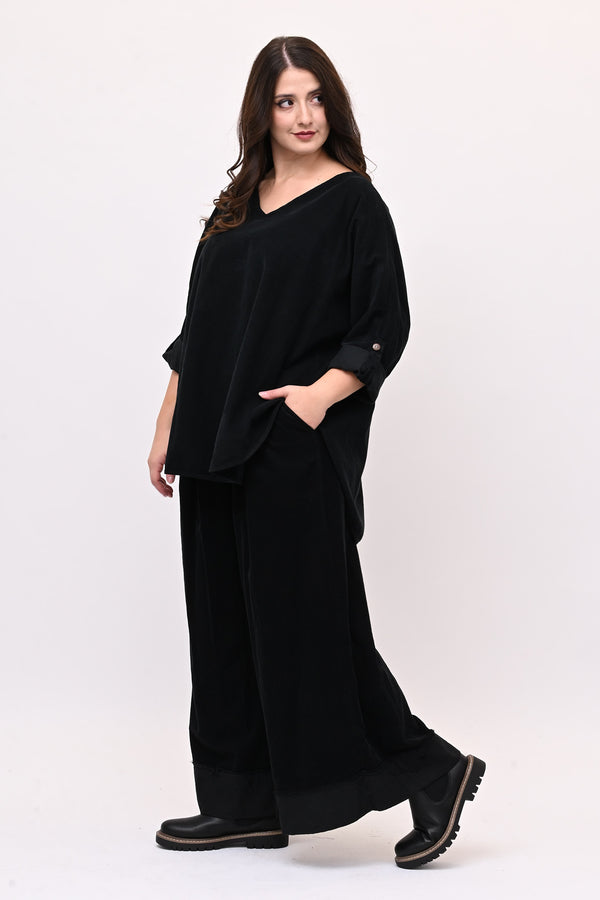 Completo costine ovetto - Nero