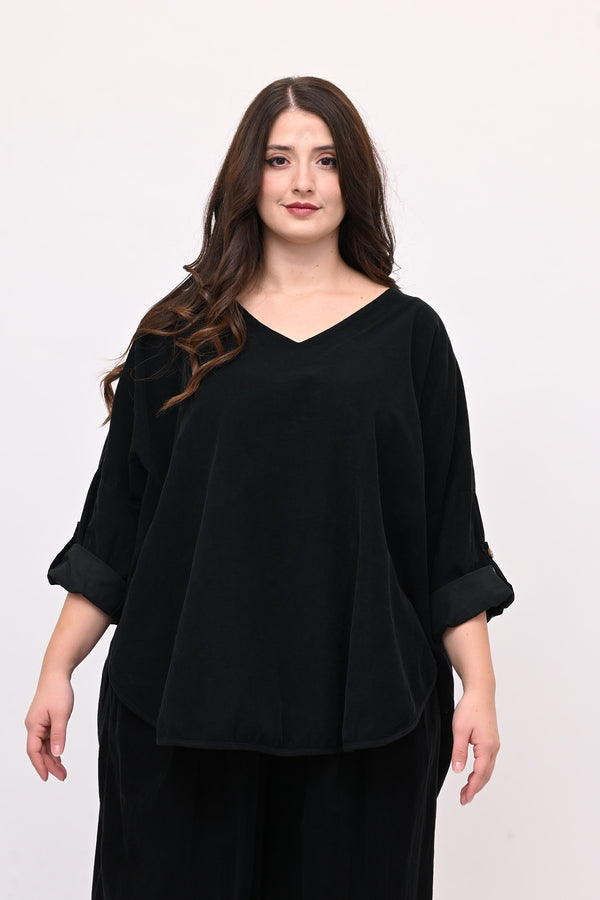 Completo costine ovetto - Nero