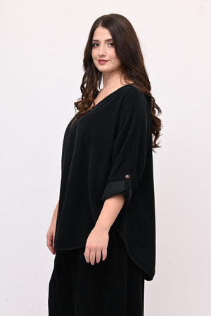 Completo costine ovetto - Nero