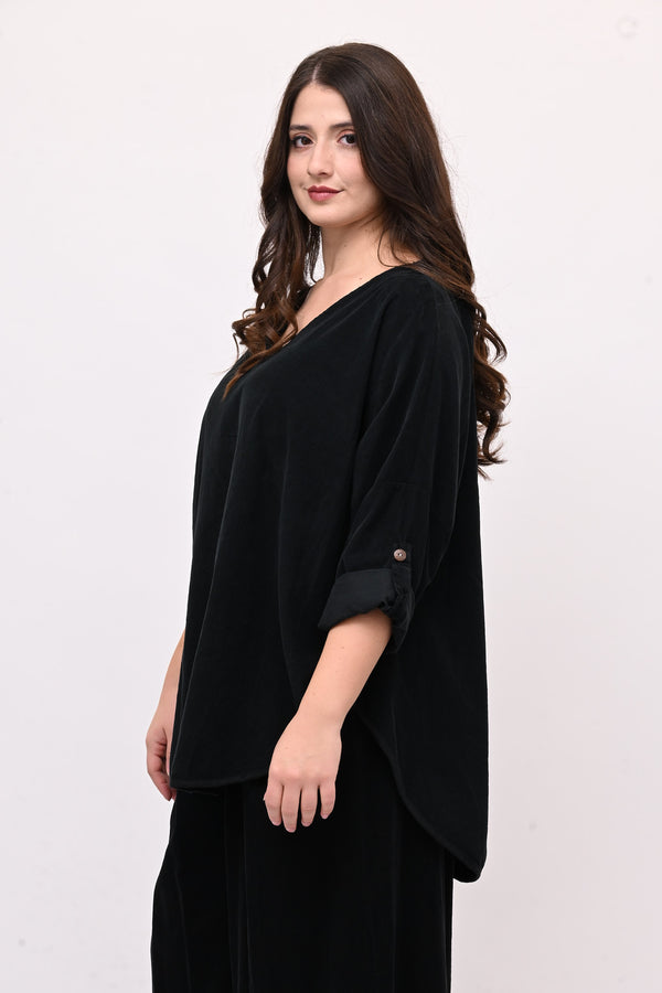 Completo costine ovetto - Nero