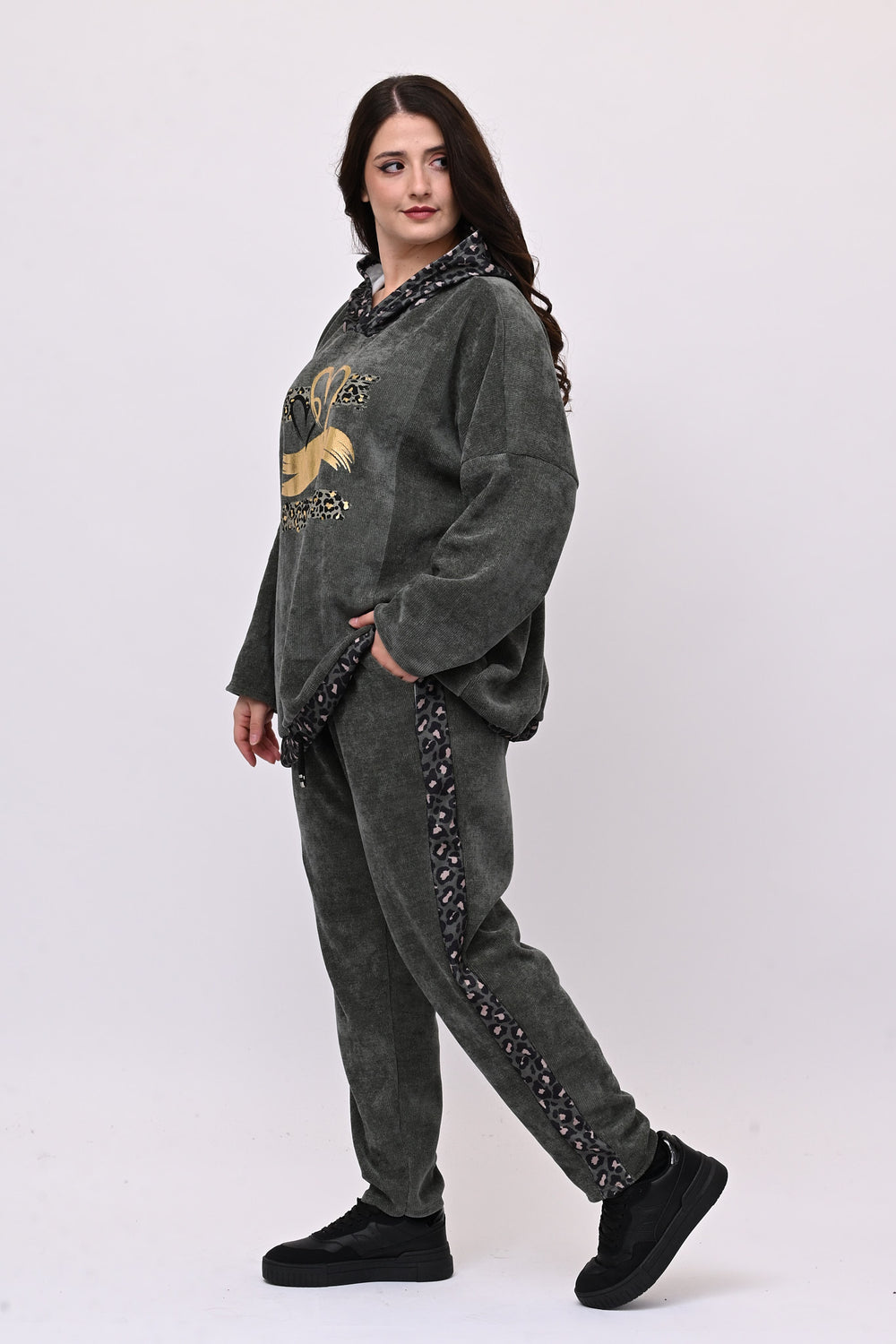 Tuta ciniglia cuore - Verde militare