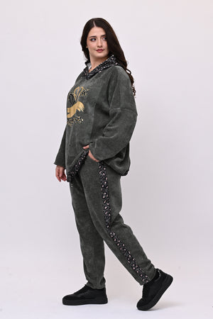 Tuta ciniglia cuore - Verde militare