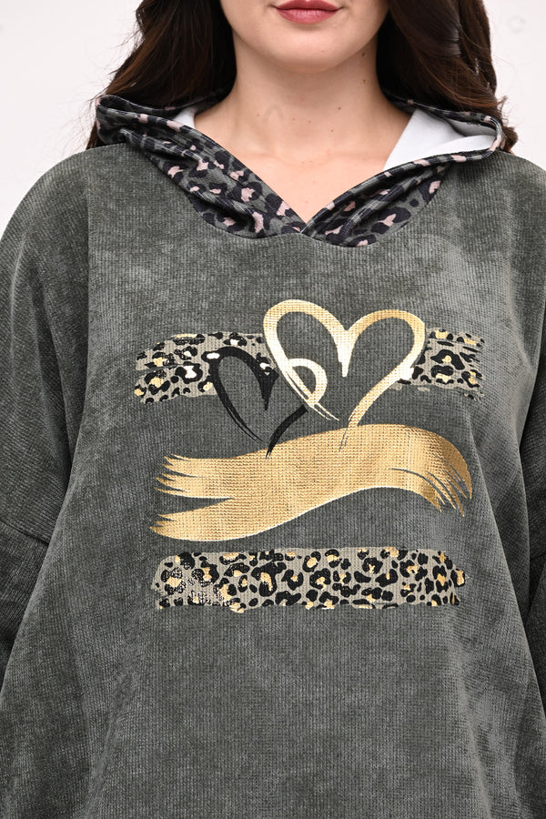 Tuta ciniglia cuore - Verde militare