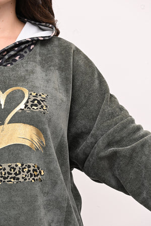 Tuta ciniglia cuore - Verde militare