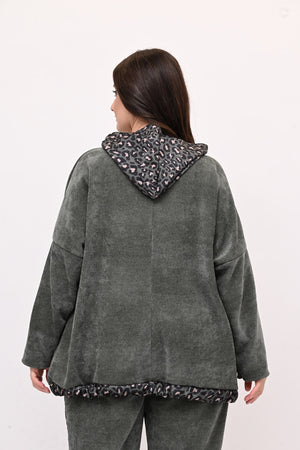 Tuta ciniglia cuore - Verde militare