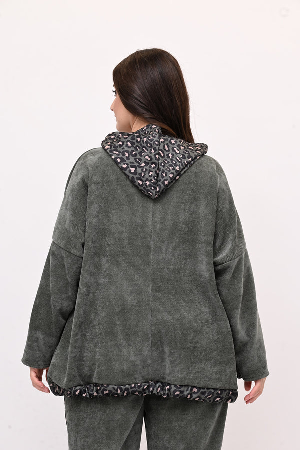 Tuta ciniglia cuore - Verde militare