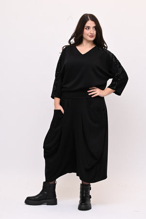 Completo neoprene paillettes - Nero