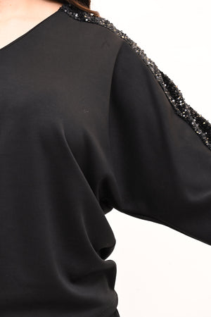 Completo neoprene paillettes - Nero