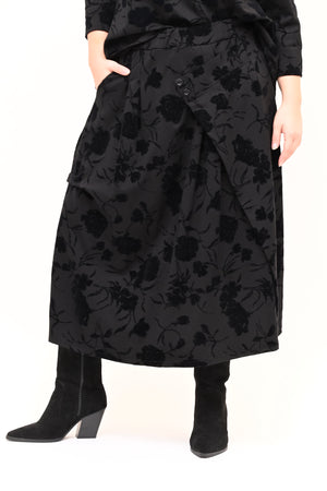 Gonna bottone devorè - Nero