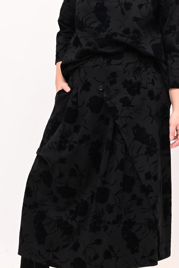 Gonna bottone devorè - Nero