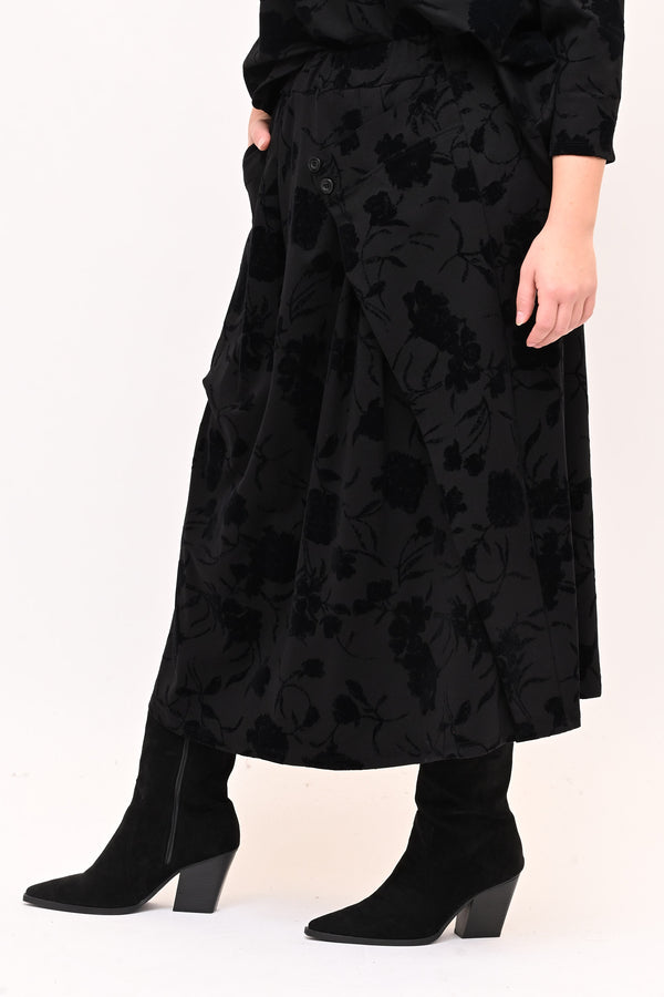 Gonna bottone devorè - Nero