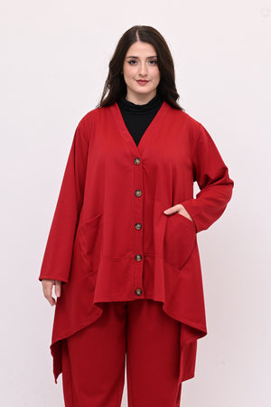 Completo over frack - Rosso