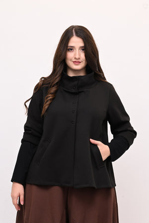 Giacca neoprene coreana - Nero