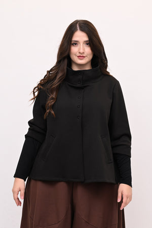 Giacca neoprene coreana - Nero