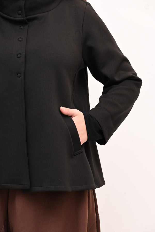 Giacca neoprene coreana - Nero