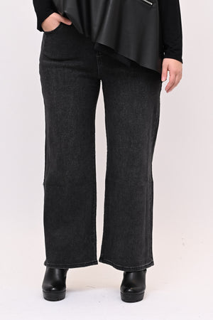 Jeans palazzo strass - Nero