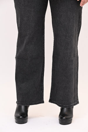 Jeans palazzo strass - Nero