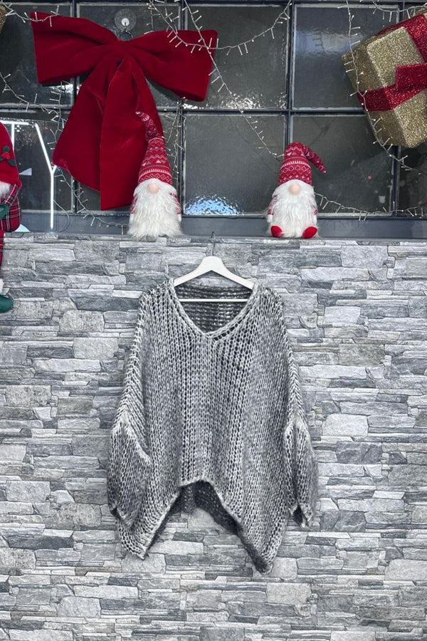 Maxi pull mohair maltinto - Nero