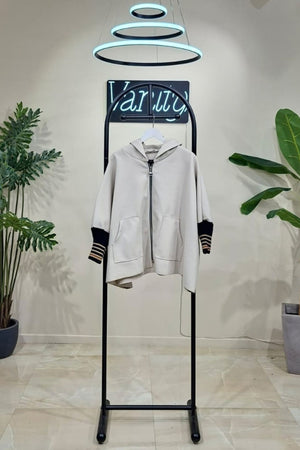 Giacca polso maglia - Latte