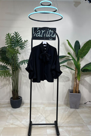 Camicia over fioccone - Nero
