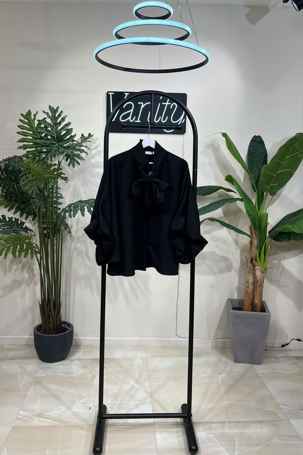 Camicia over fioccone - Nero