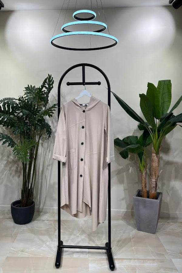 Cappotto punto milano cappuccio - Beige
