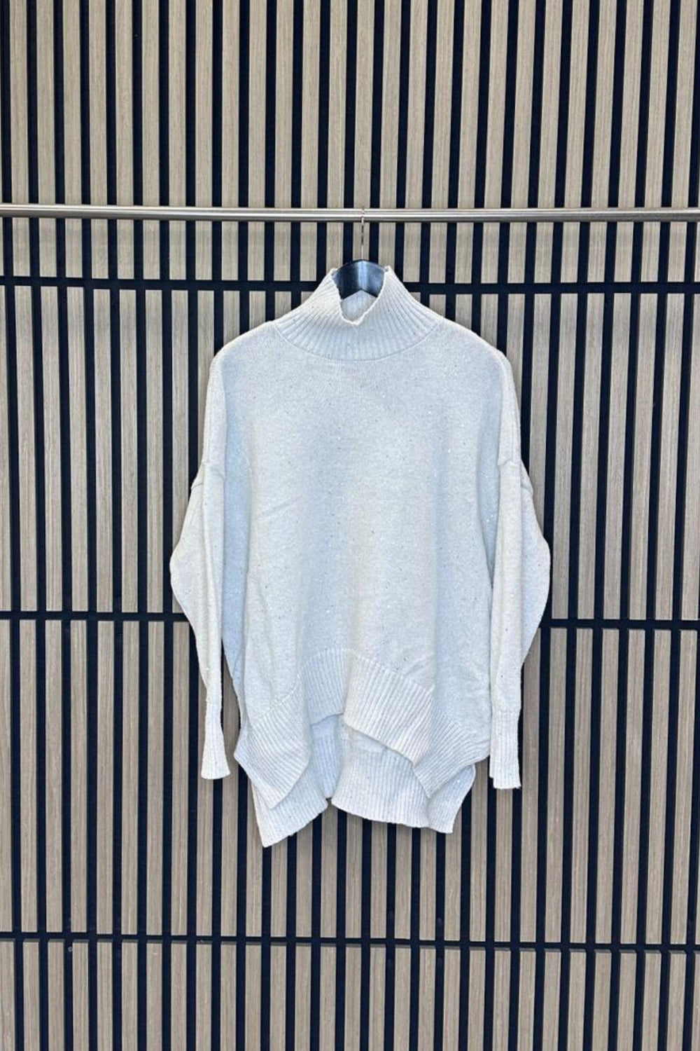 Pull scatoletta lurex - Ghiaccio