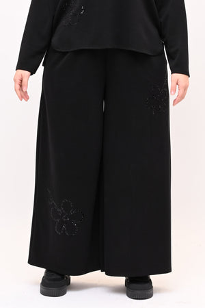 Tuta neoprene fiore - Nero