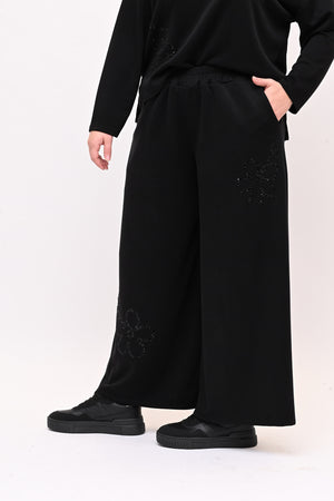 Tuta neoprene fiore - Nero