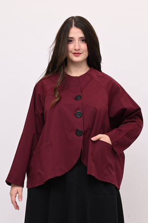 Giacca senza collo over - Vino