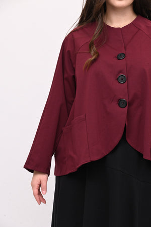 Giacca senza collo over - Vino